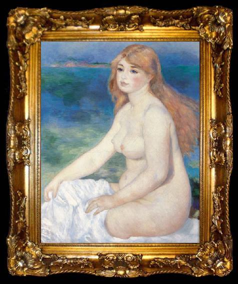 framed  Pierre-Auguste Renoir La baigneuse blonde, ta009-2